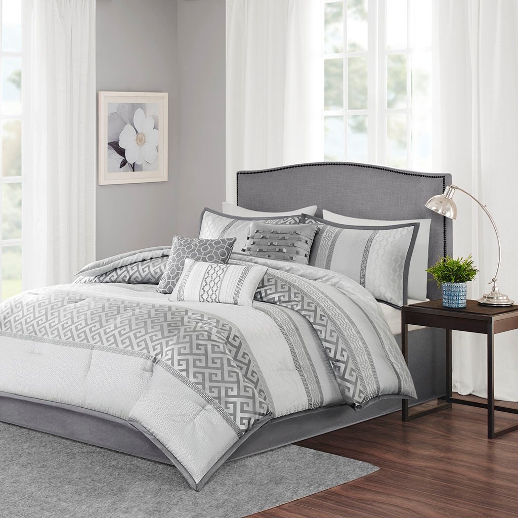 Hampton Hill Bedding Mp10 2418 Bedroom Bennett 7 Piece Comforter Set