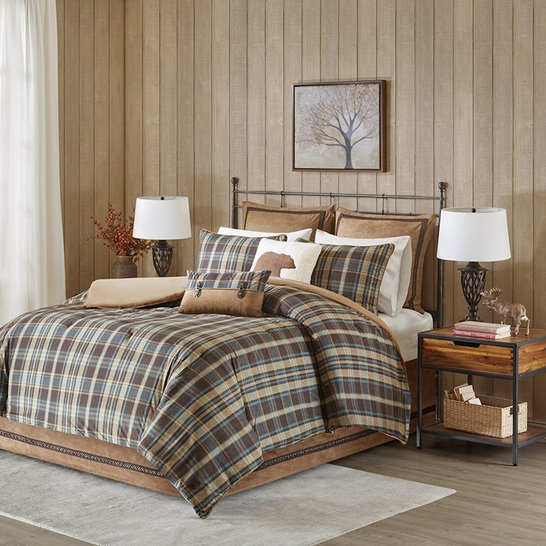 Hampton Hill Bedding Wr10 080 Bedroom Hadley Plaid Comforter Set