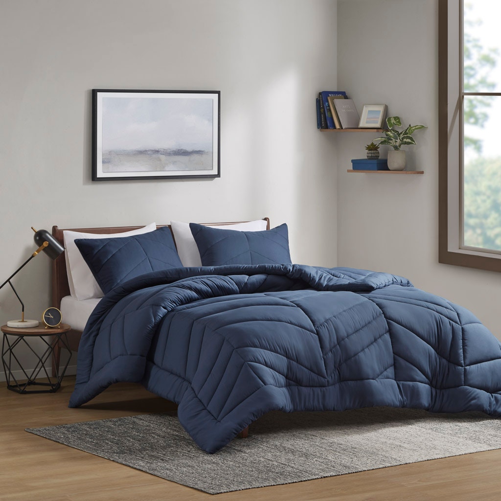 Hampton Hill Bedding Remy Quilted Chevron Comforter Set ID10-2296