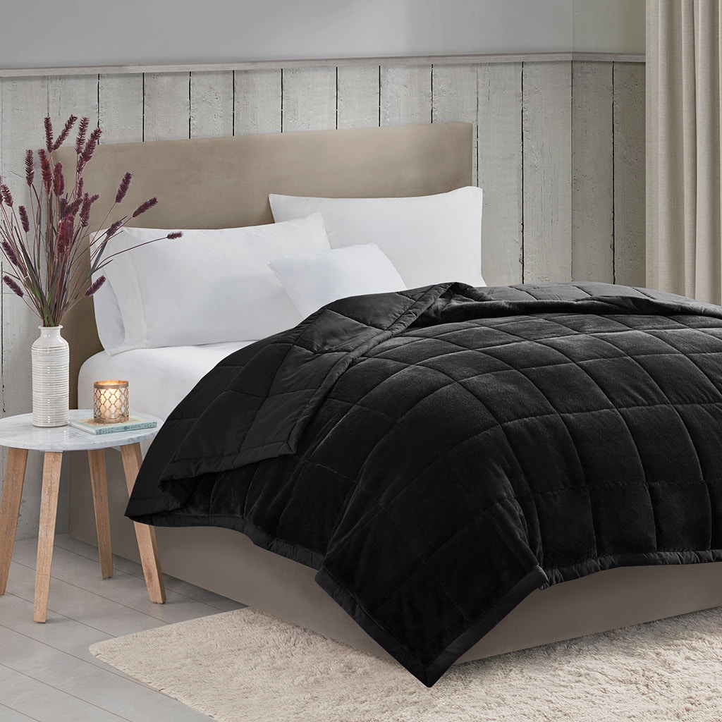 Hampton Hill Bedding Coleman Reversible HeiQ Smart Temperature Down Alternative Blanket MP51-8192