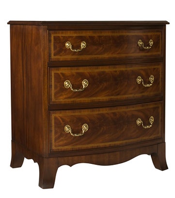 Henkel Harris Furniture 329R Bedroom Bowfront Bedside Chest