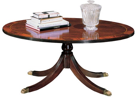 Henkel Harris Furniture 5241 Living Room Oval Cocktail Table