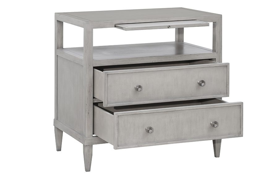 hickory white bedside chest