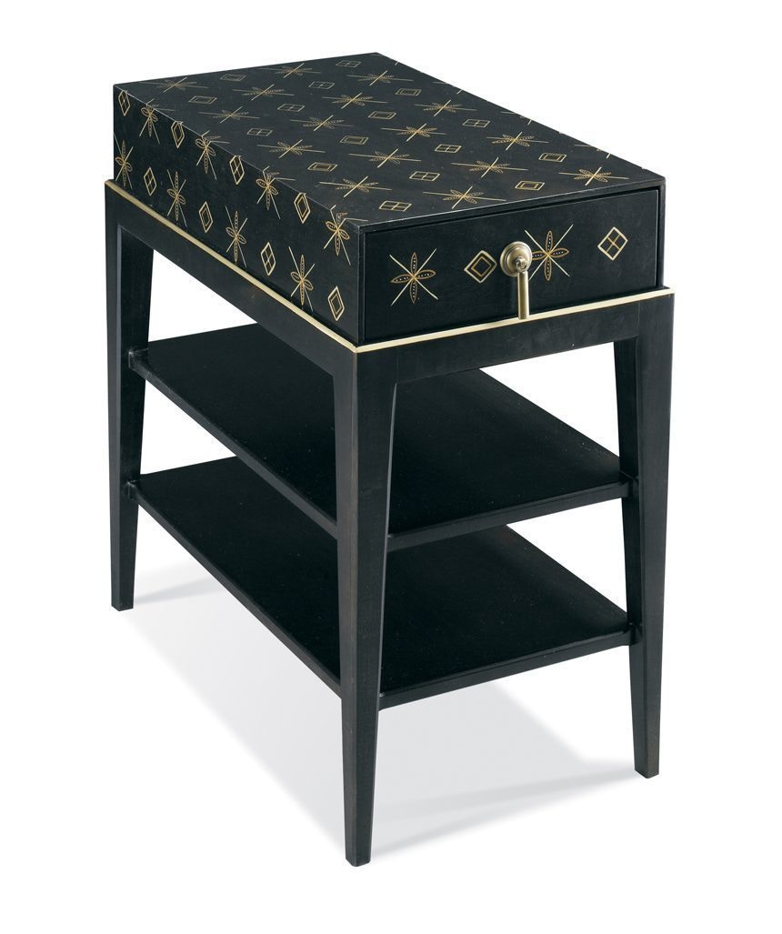 Hickory White Side Table with Drawer 533-22-LL-Foulard