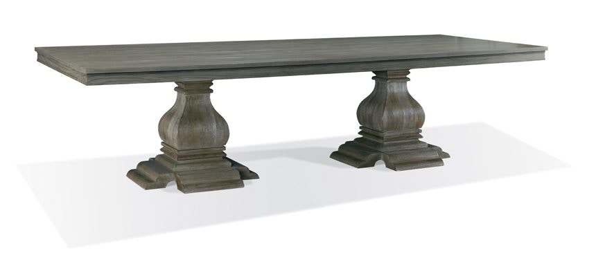Hickory White Double Pedestal Dining Table 550-05-552-61