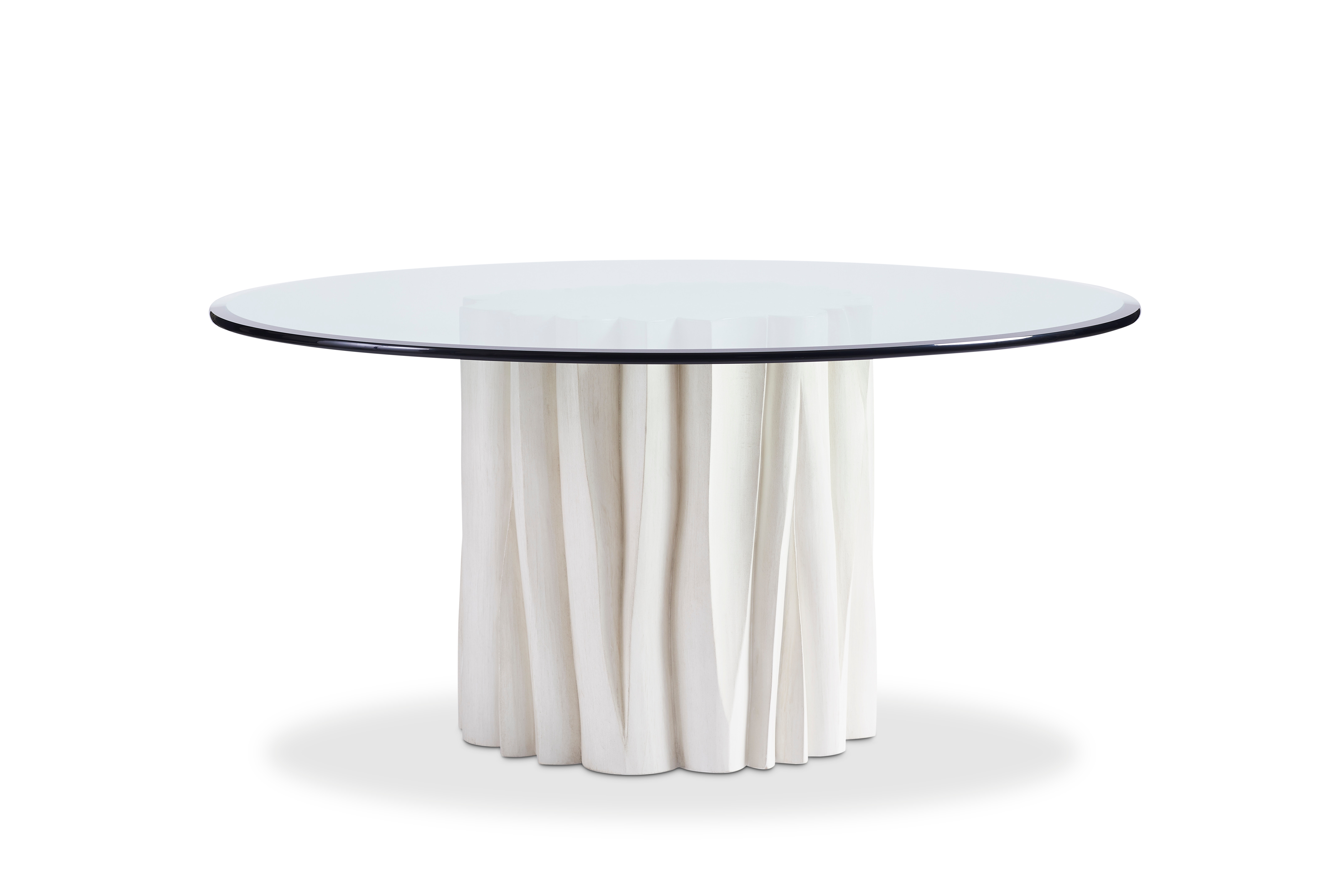Hickory White Organic Dining Base - For Glass Top 550-22