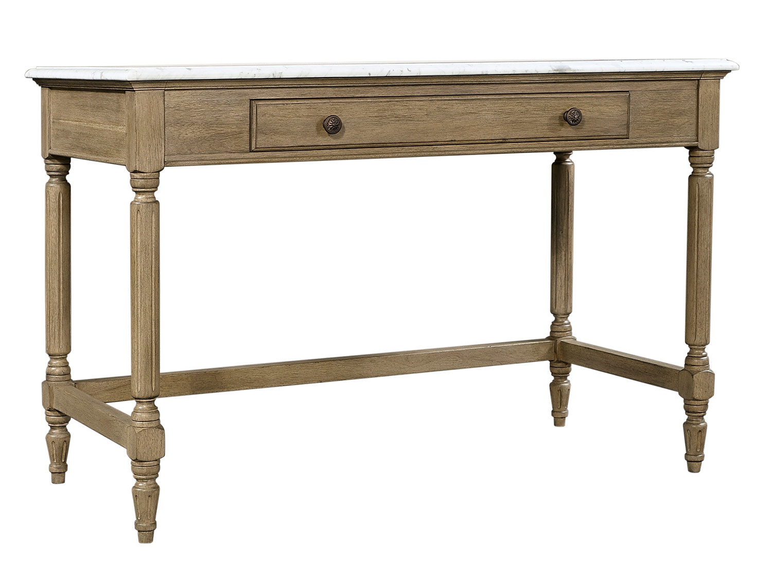 aspenhome I222 348WD Home Office Writing Desk with Marble Top