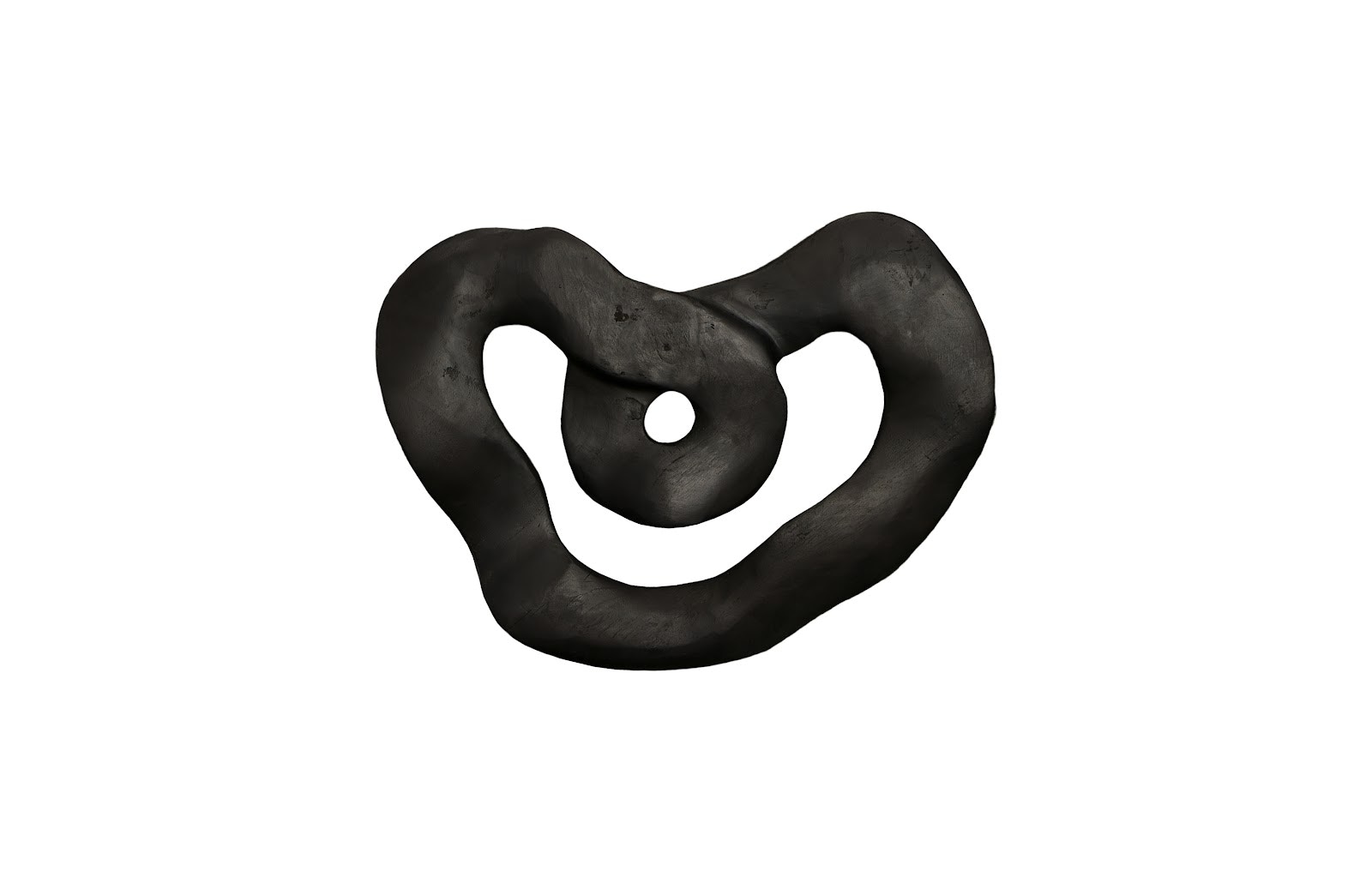 Phillips Collection Swirl Wall Tile, Teak Wood, Assorted, Black ID112232