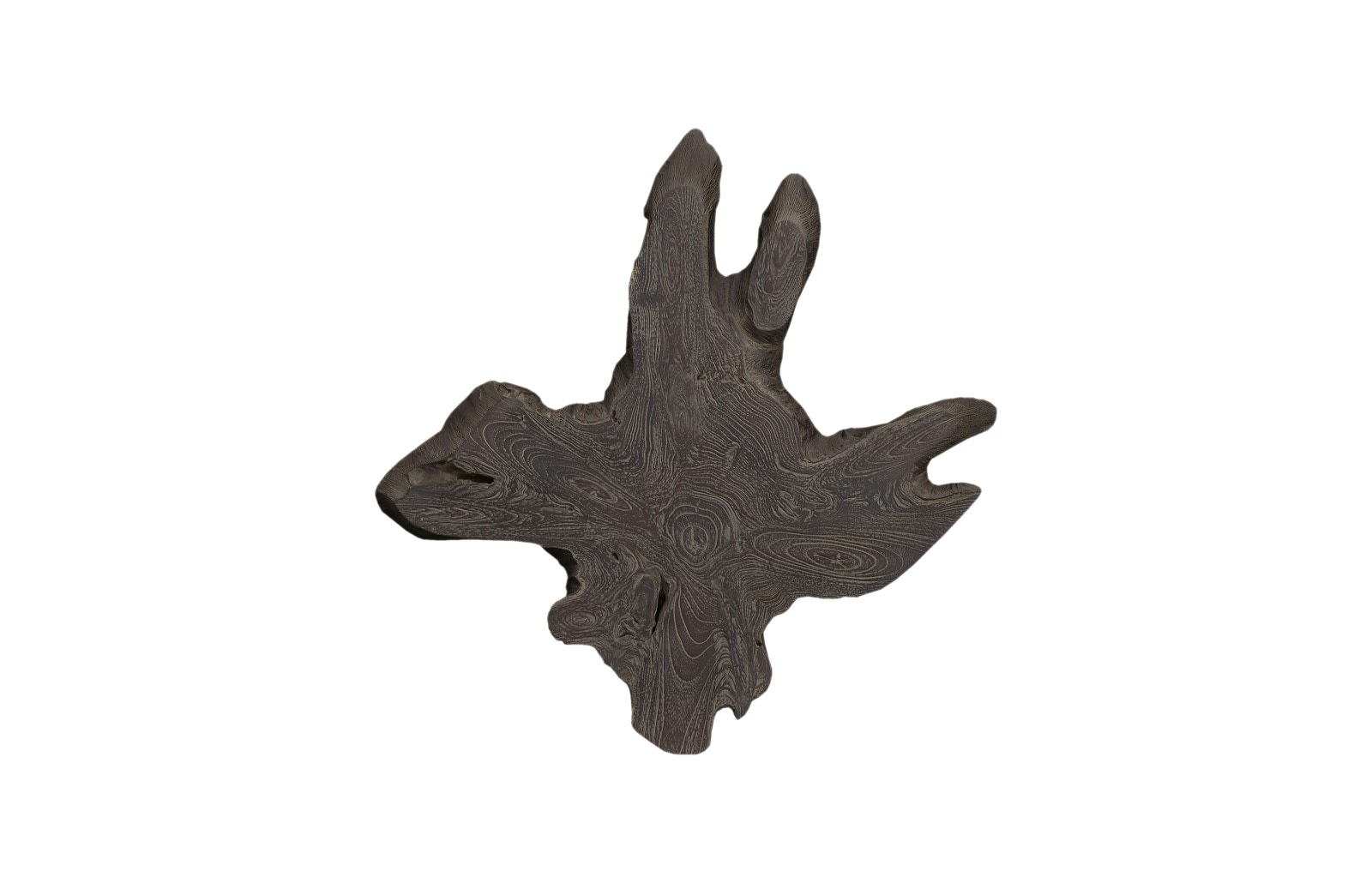 Phillips Collection Freeform Teak Wall Slice, MD, Dark Gray ID114683