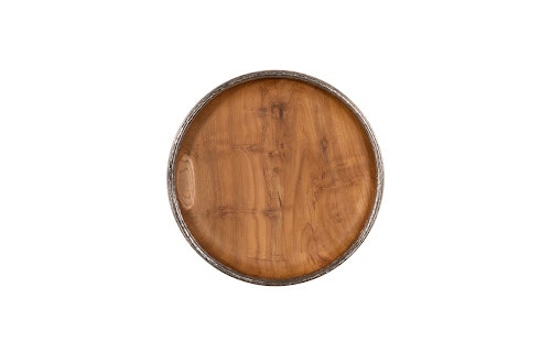 Phillips Collection Teak Wood Bowl Wall Art, Metallurgy Edge, XL ID115649