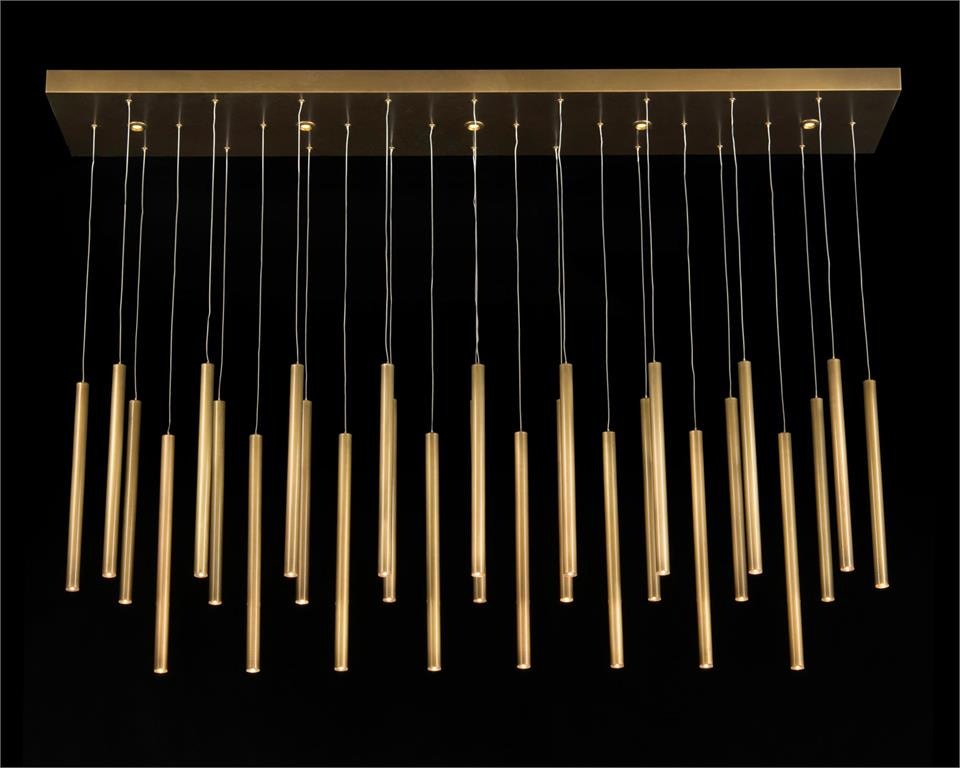 John Richard Hans Horizontal Thirty-Three-Light Brass Chandelier AJC-9113