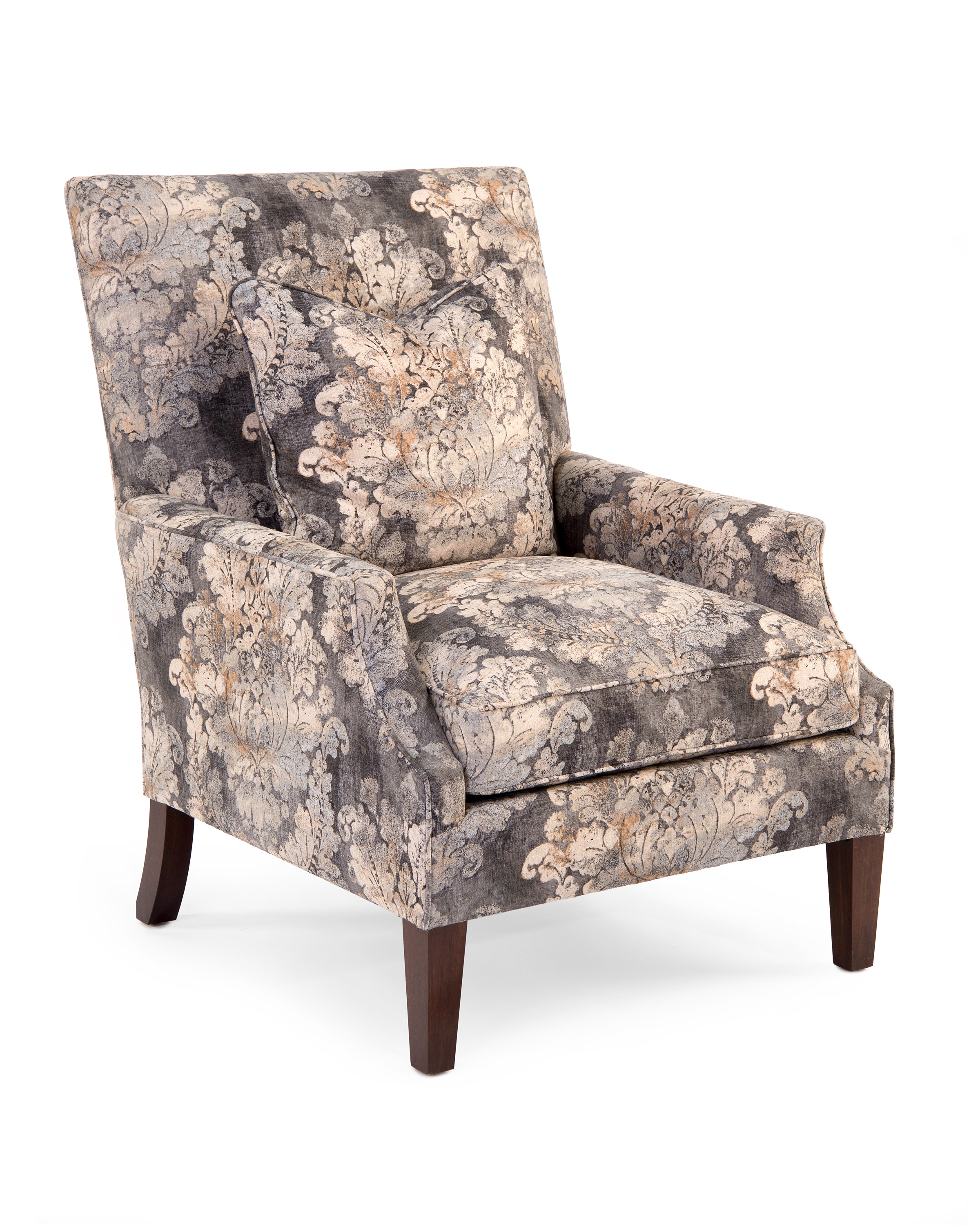 John Richard AMQ-1112Q01-2049-AS Living Room High Back Scoop Arm Club Chair