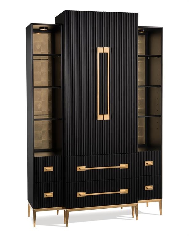 John Richard EUR-04-0478 Dining Room Black Satin Cabinet