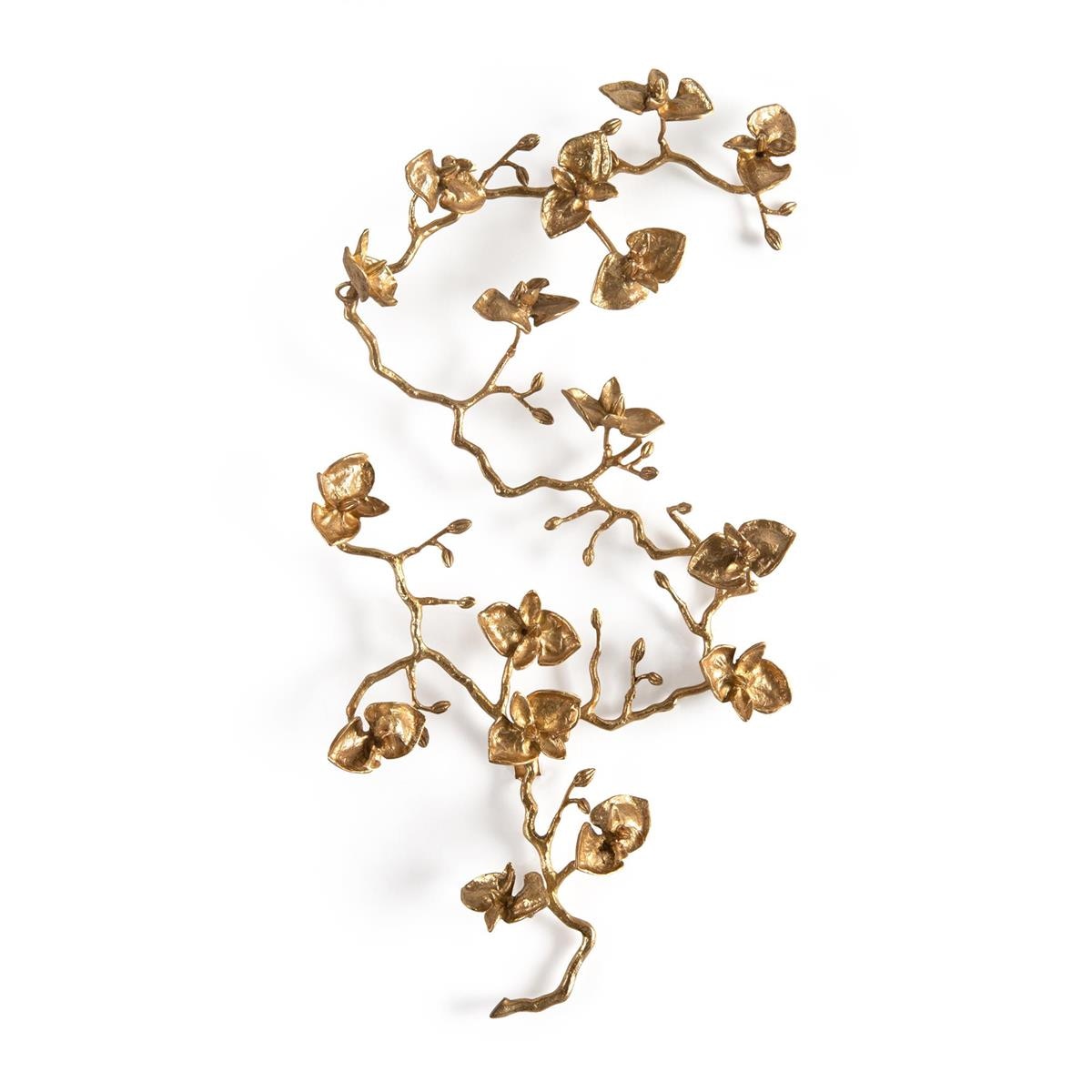 John Richard Brass Orchid Wall Sculpture I GBG-2618A