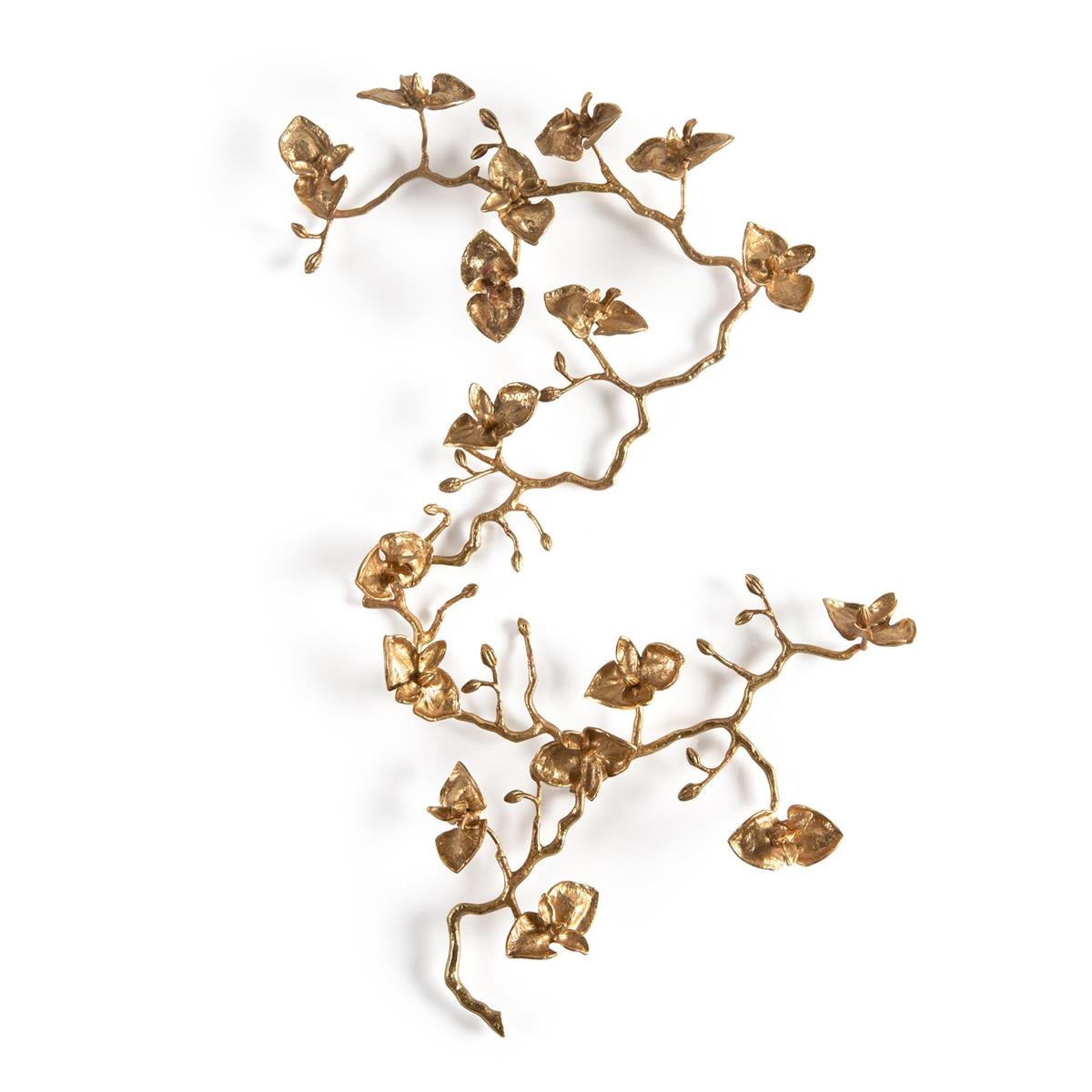 John Richard Brass Orchid Wall Sculpture II GBG-2618B