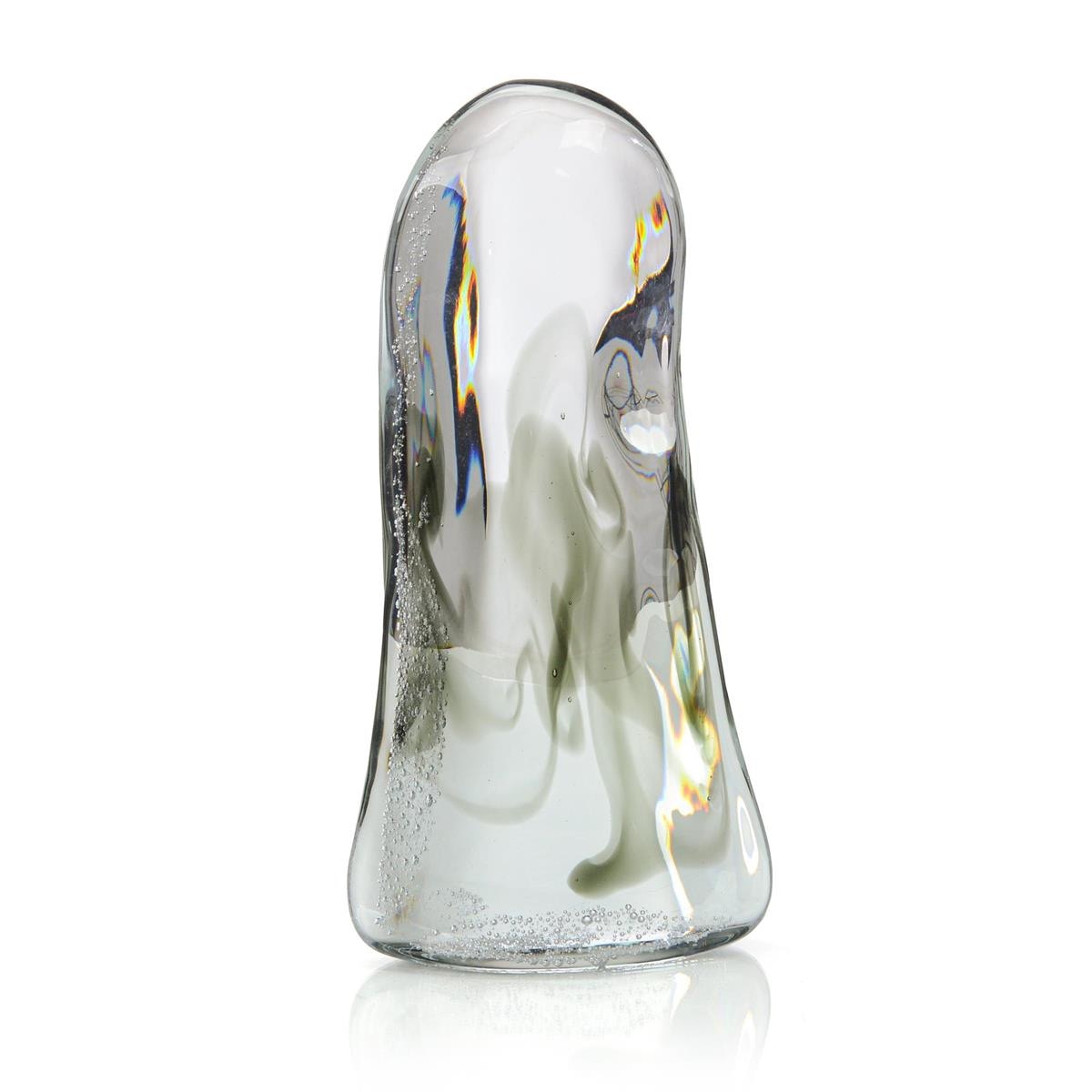 John Richard Swirls of Gray Handblown Glass Sculpture I JRA-14083