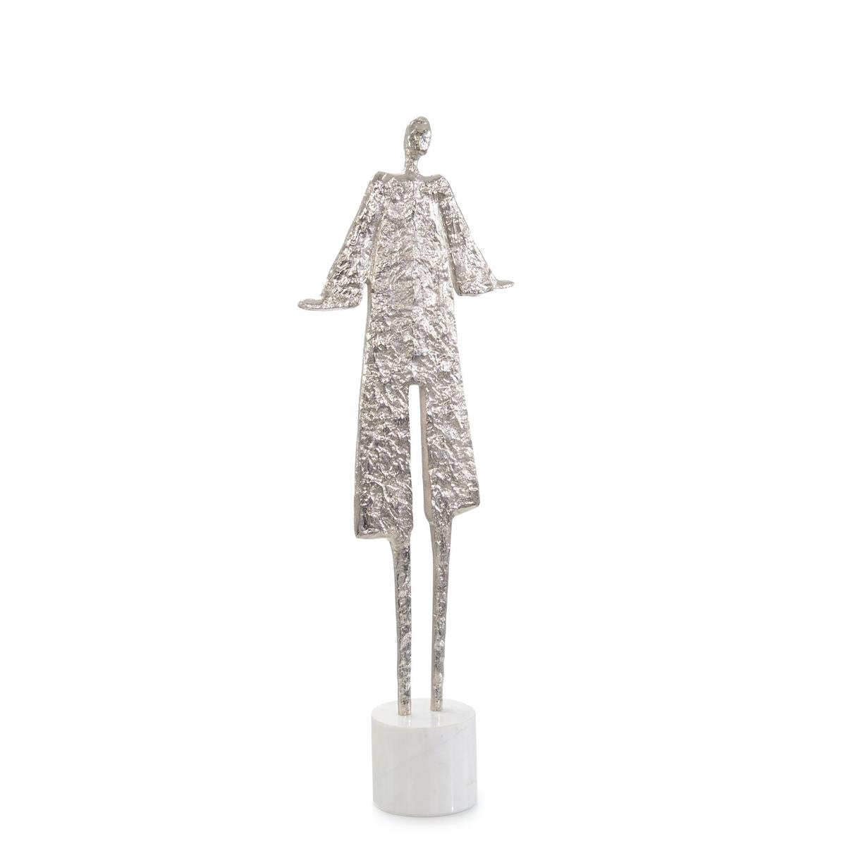 John Richard Posing Silhouette Sculpture on Marble, Small Nickel JRA-14875