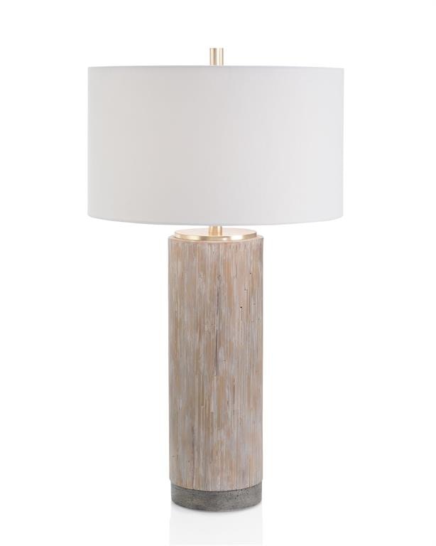 Scallop concrete deals table lamp