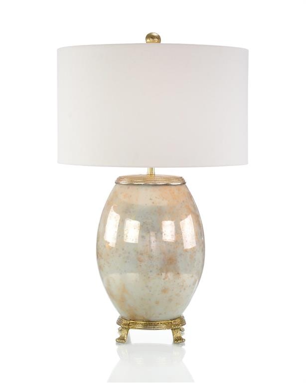 John Richard Melded White and Brass Table Lamp JRL-10097