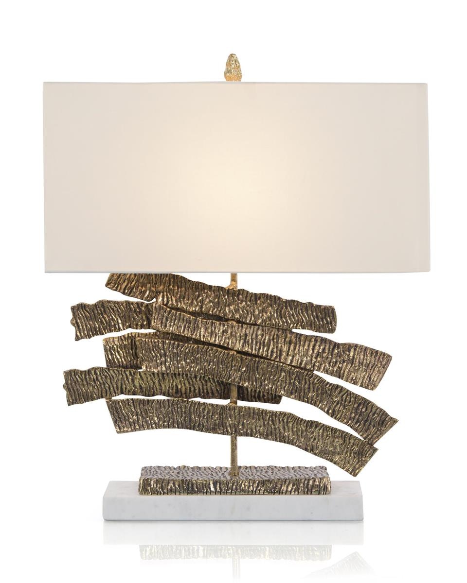 John Richard Brass Crinkle Swoosh Lamp JRL-10360