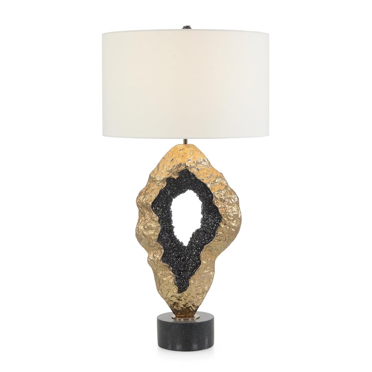 John Richard Hammered Gold and Black Geode Table Lamp JRL-10601