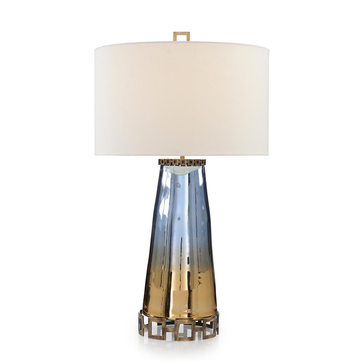 John Richard Sapphire Blue and Cognac Glass Table Lamp JRL-10608