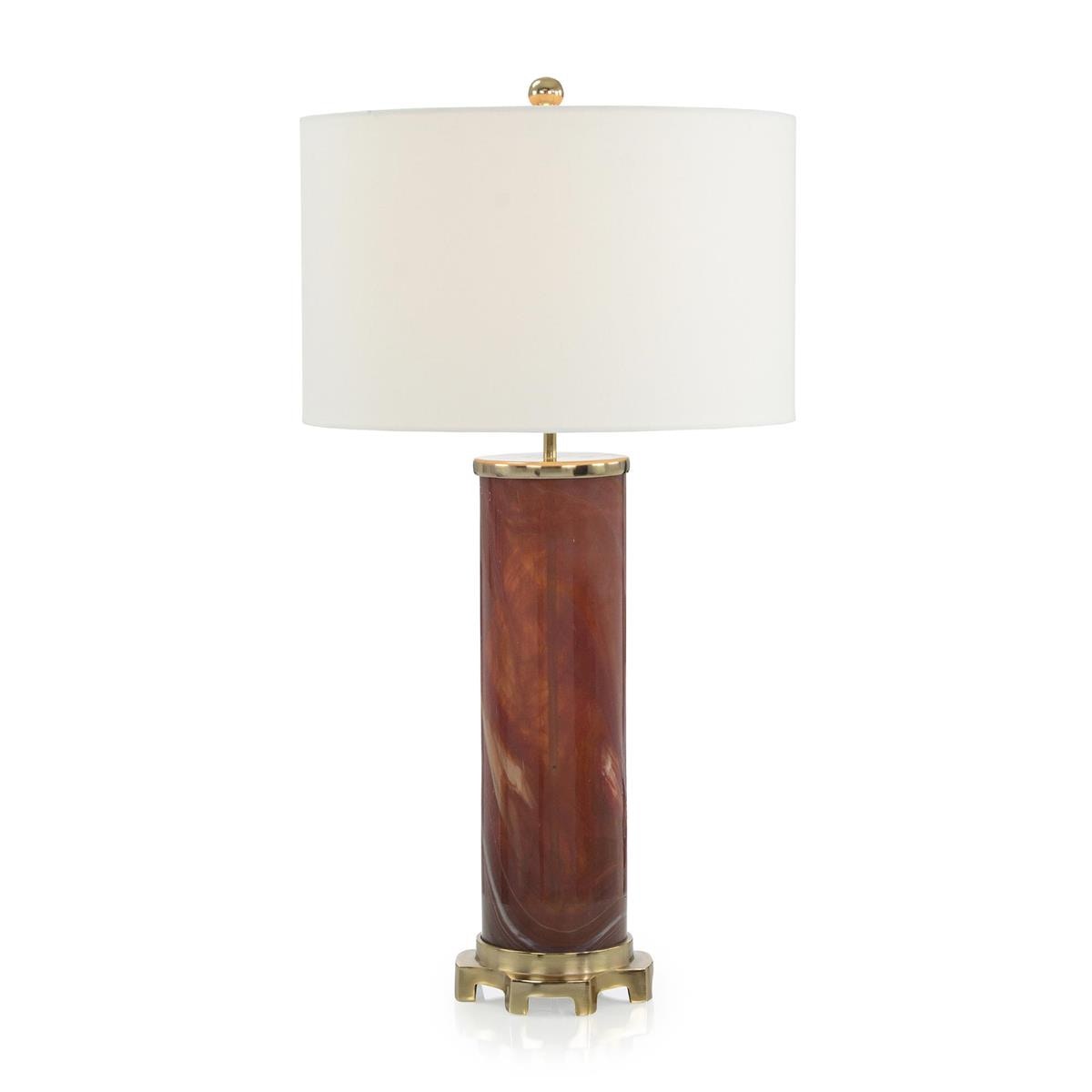 John Richard Burnt Sienna Marbled Glass Table Lamp JRL-10609