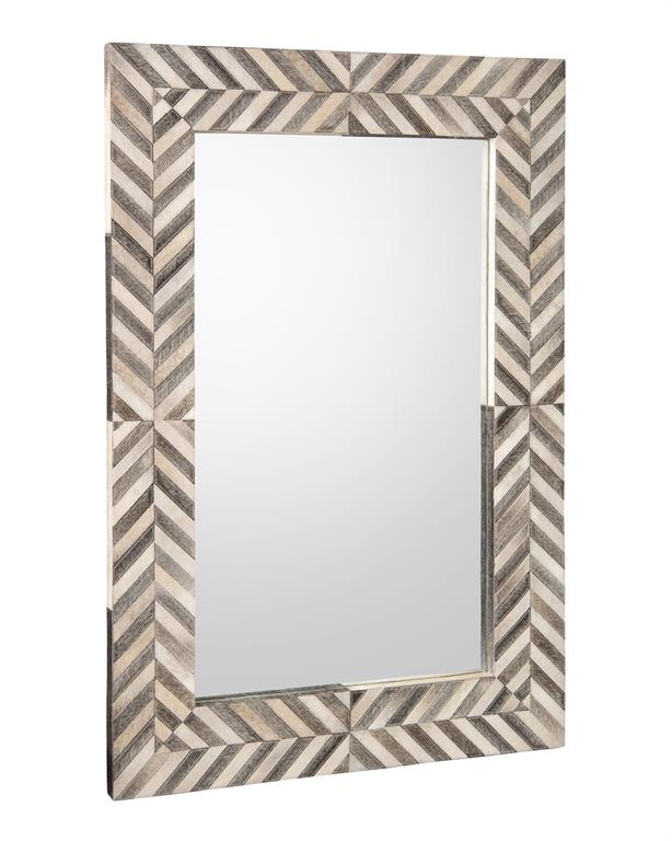 John Richard Hair on Hide Framed Mirror JRM-1019