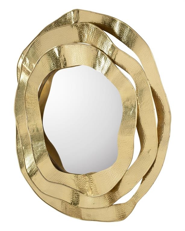 John Richard Ripple Brass Mirror JRM-1099