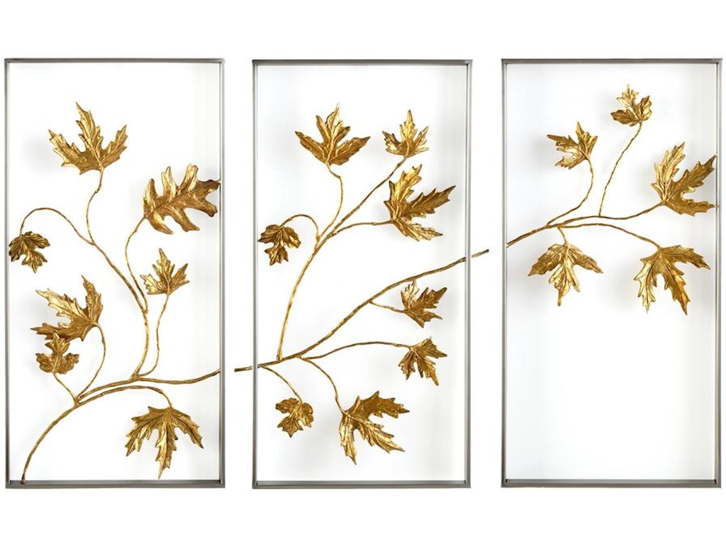 John Richard Jra s3 Accessories Set Of Three Falling Leaves Triptych Wall Art John Richard Jra s3 Accessories Set Of Three Falling Leaves Triptych Wall Art