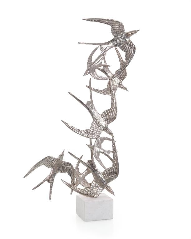 John Richard Swallows in Flight in Nickel JRA-11903