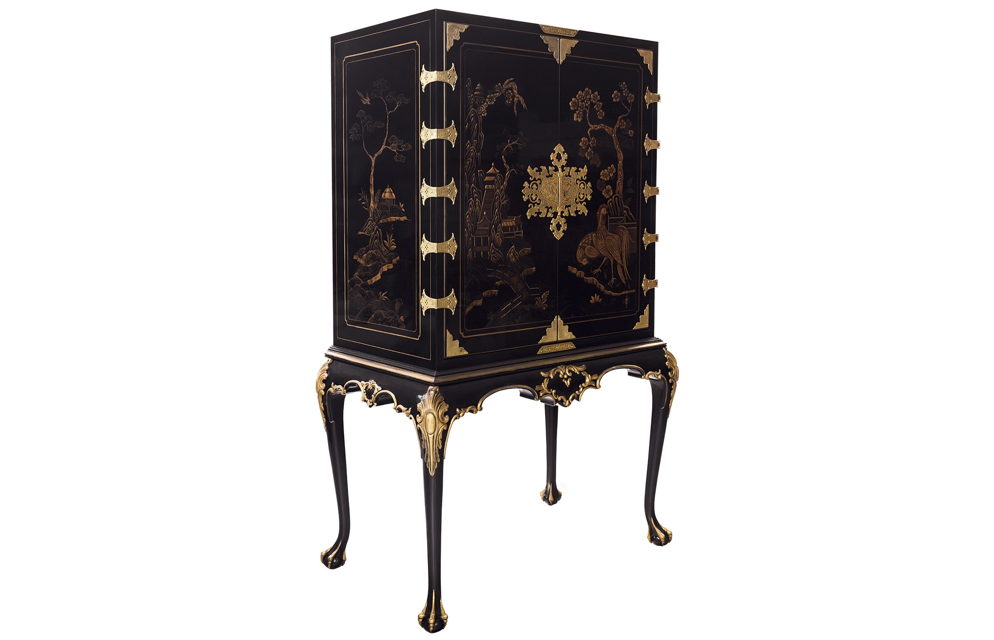 Karges Furniture 865 Living Room Queen Anne Cabinet On Stand