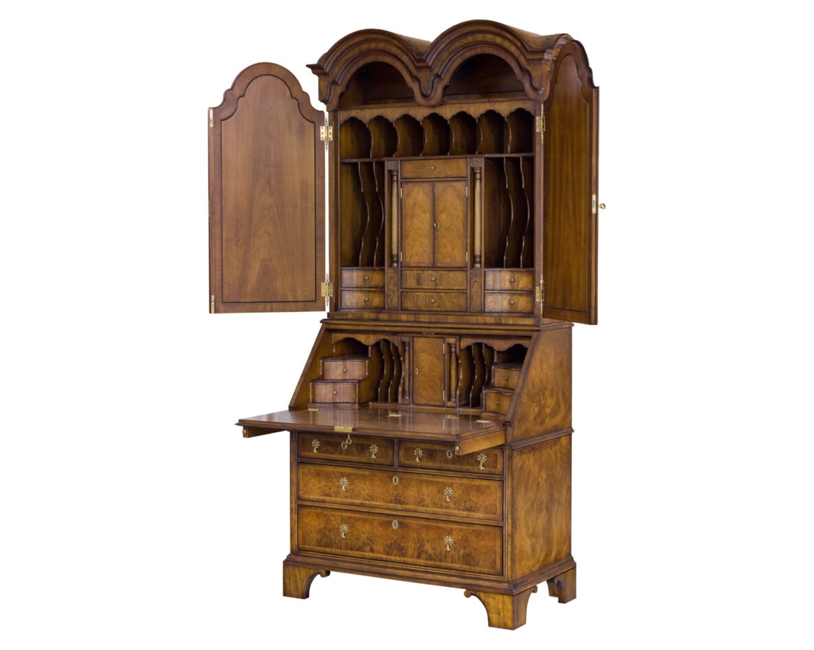 Queen anne secretary online desk with hutch