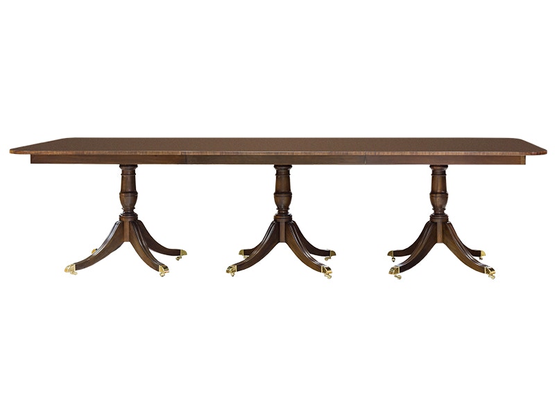 Kindel Furniture 76016A Dining Room Dining Table Custom Triple Pedestal