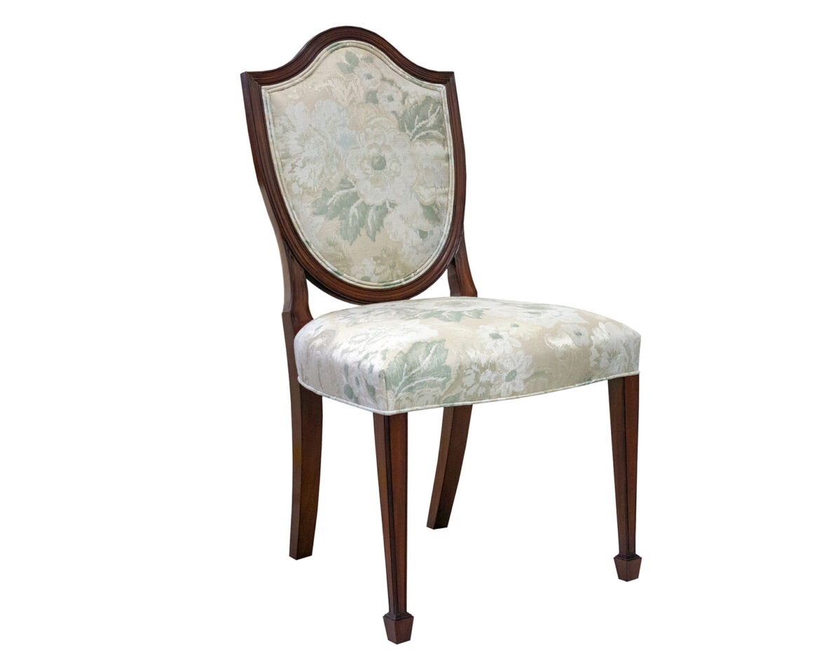 Upholstered shield 2025 back chairs