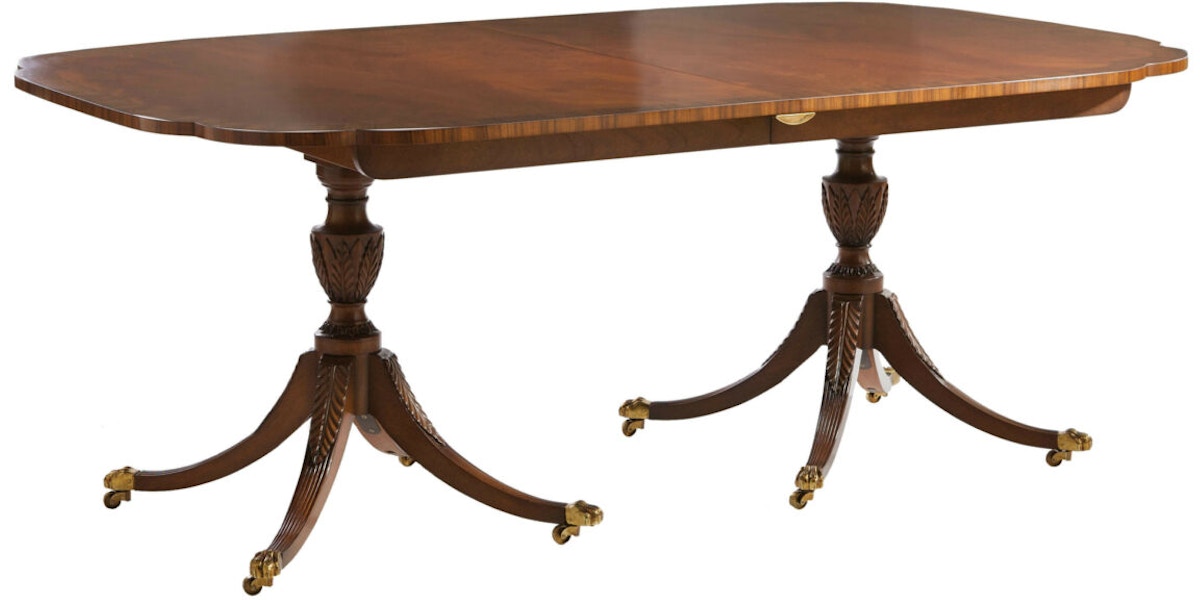 Kindel Furniture 83-015 Dining Room Phyfe-Style Dining Table-Satinwood  Border