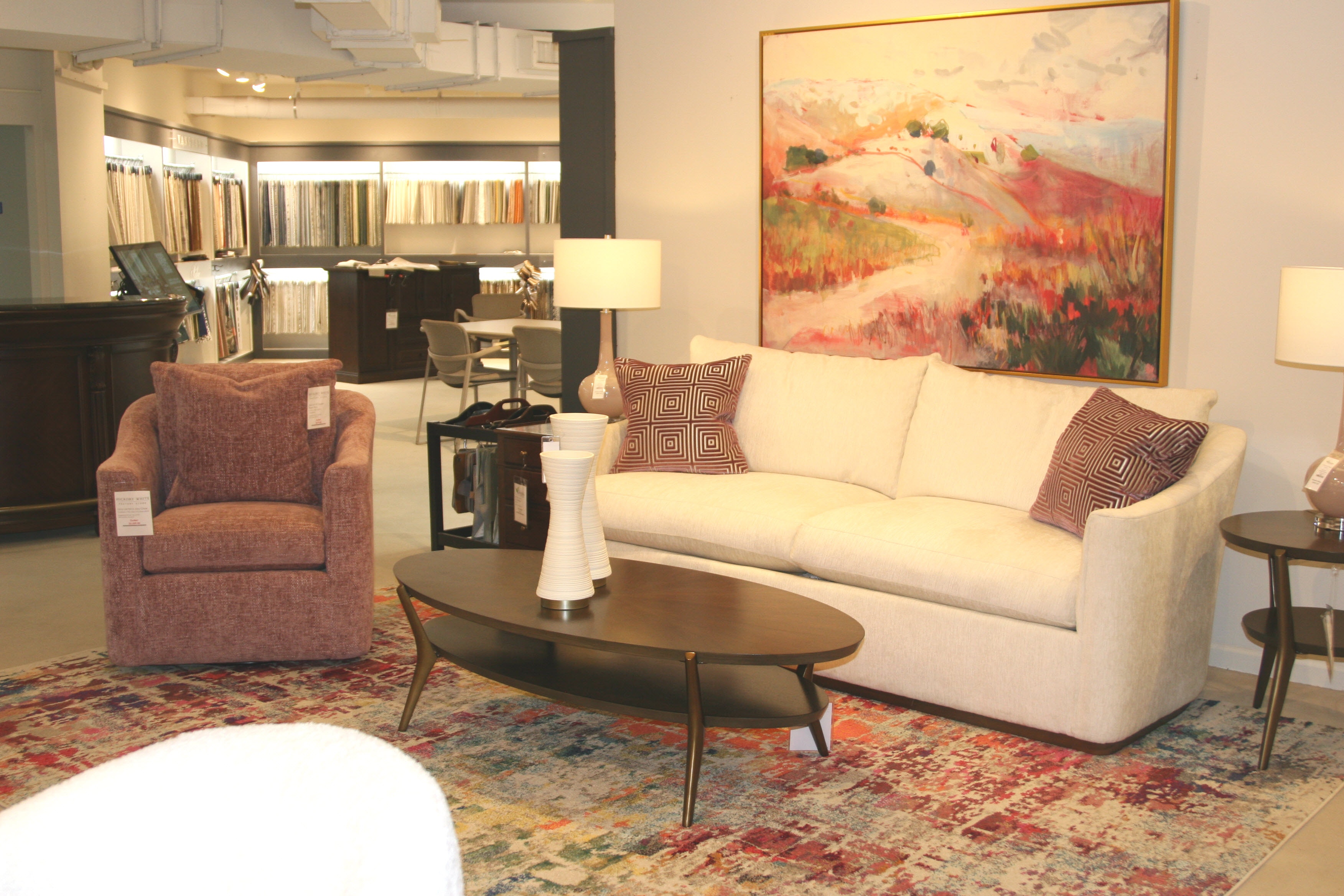 Lillian August for Hickory White 2-Piece Living Room Group Kira Sofa and Chair Group