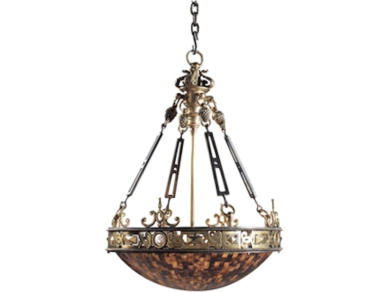 Maitland Smith 8120 19 Lamps And Lighting Finely Cast Brass Iron Maitland Smith Finely Cast Brass Iron And Penshell Empire Chandelier 8120 19