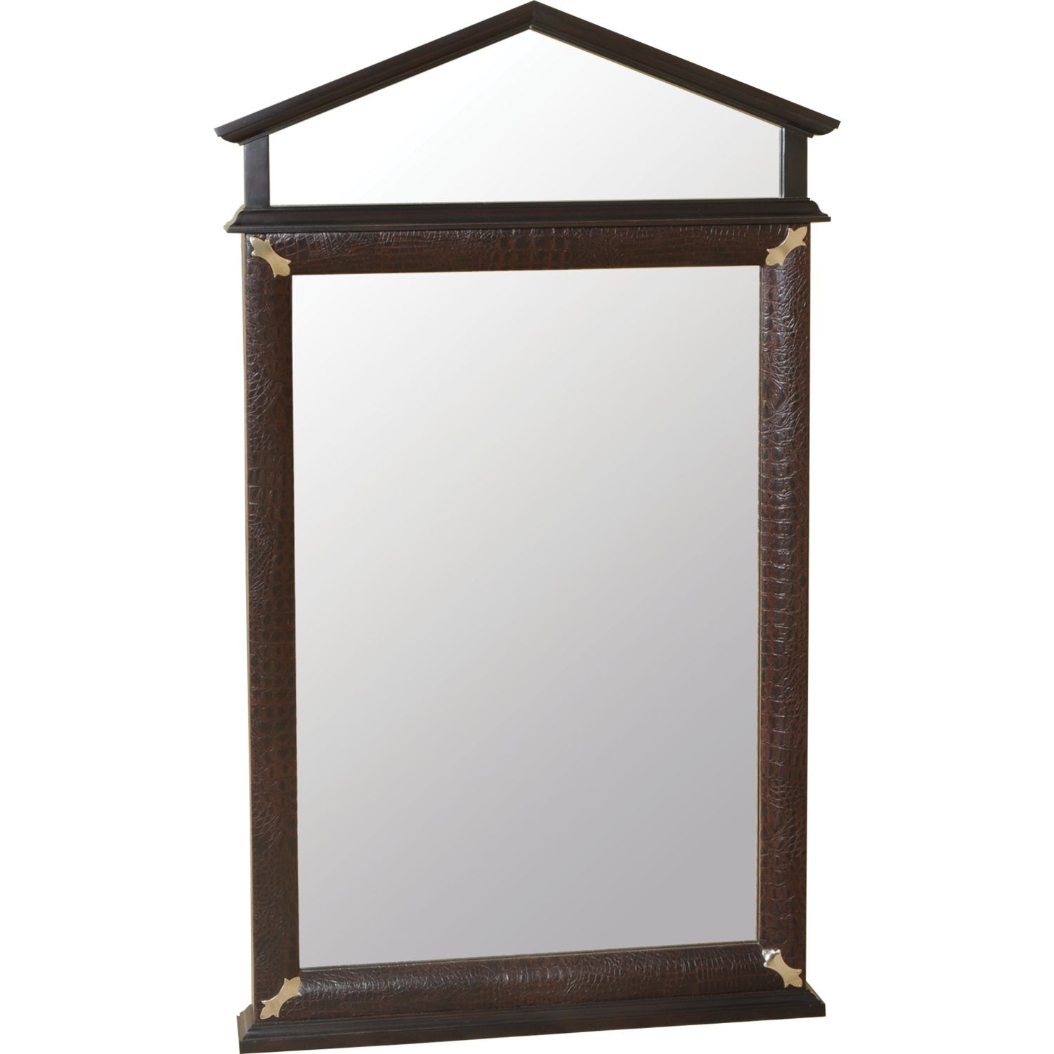Maitland-Smith Mirror W/Croc Patterned Leather Inlay 8196-28