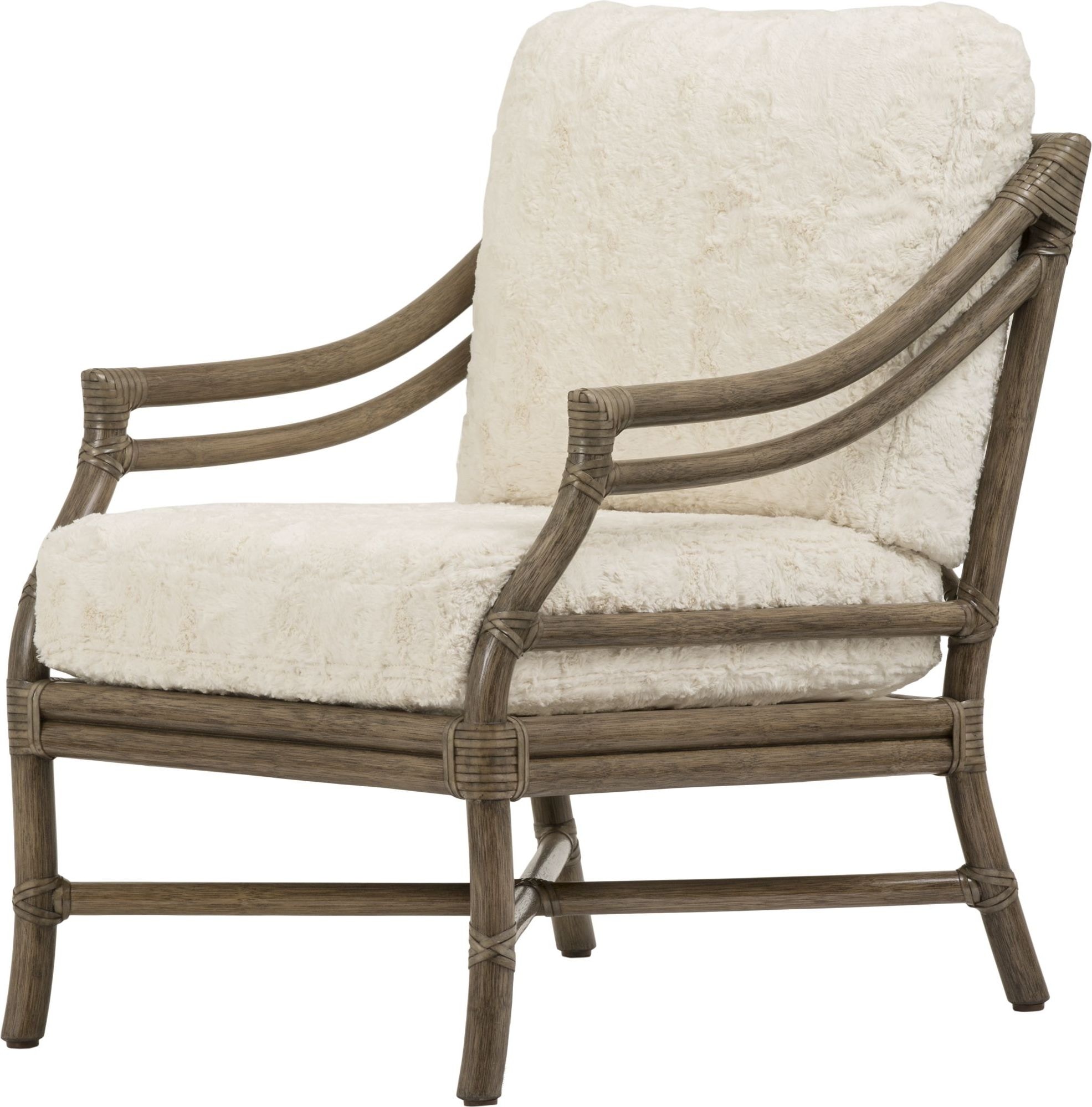 McGuire Furniture Rattan Target Lounge Chair MCA43