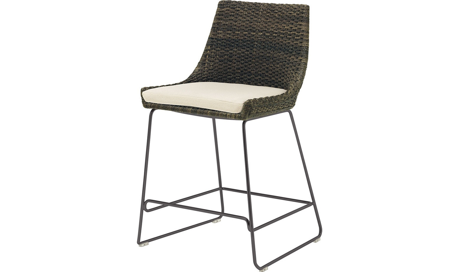 McGuire Furniture MCO409 Dining Room Woven Shelter Counter Stool