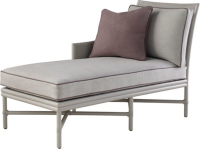 McGuire Furniture Open Oval Caned Chaise Lounge MCU1003CS