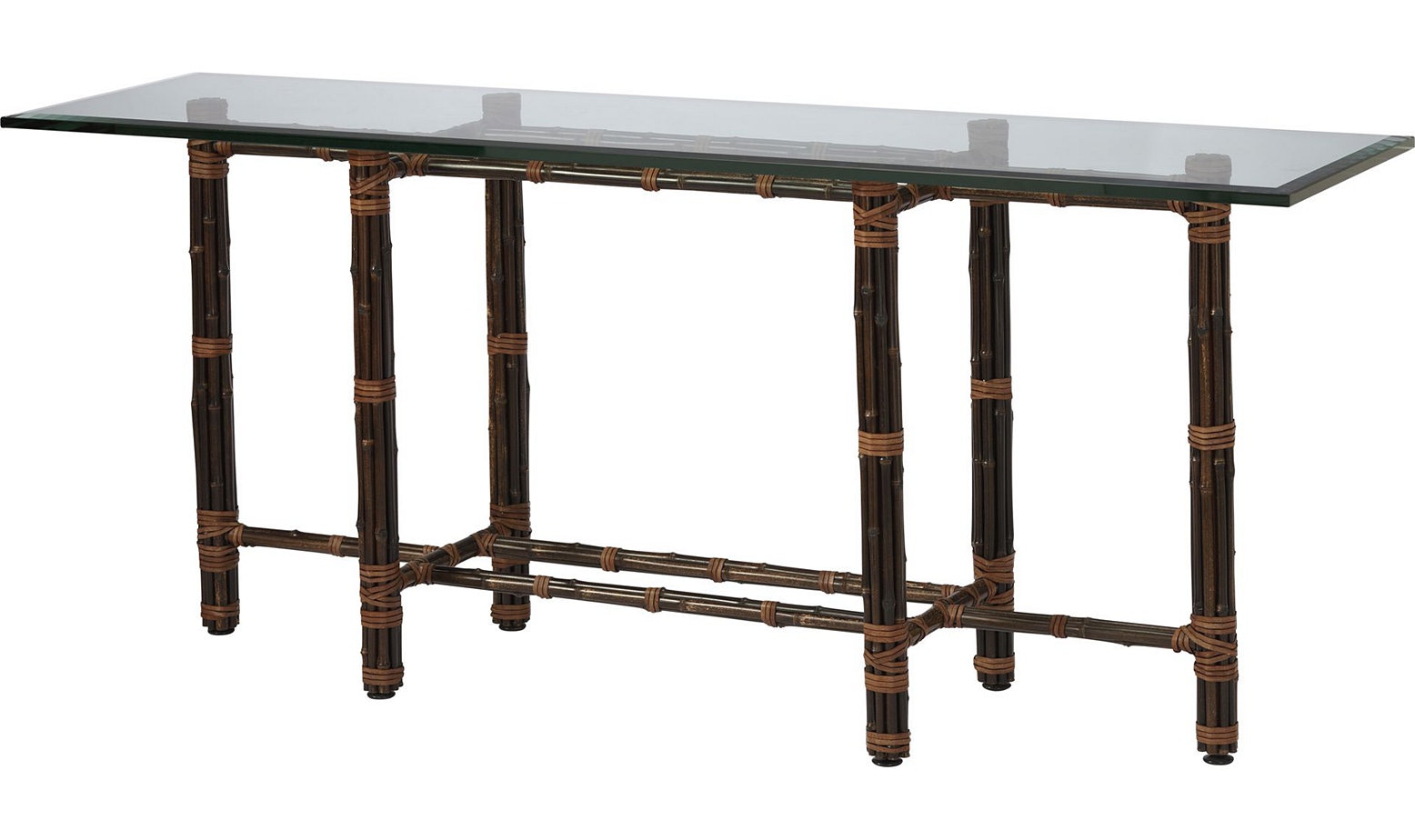 black bamboo console table