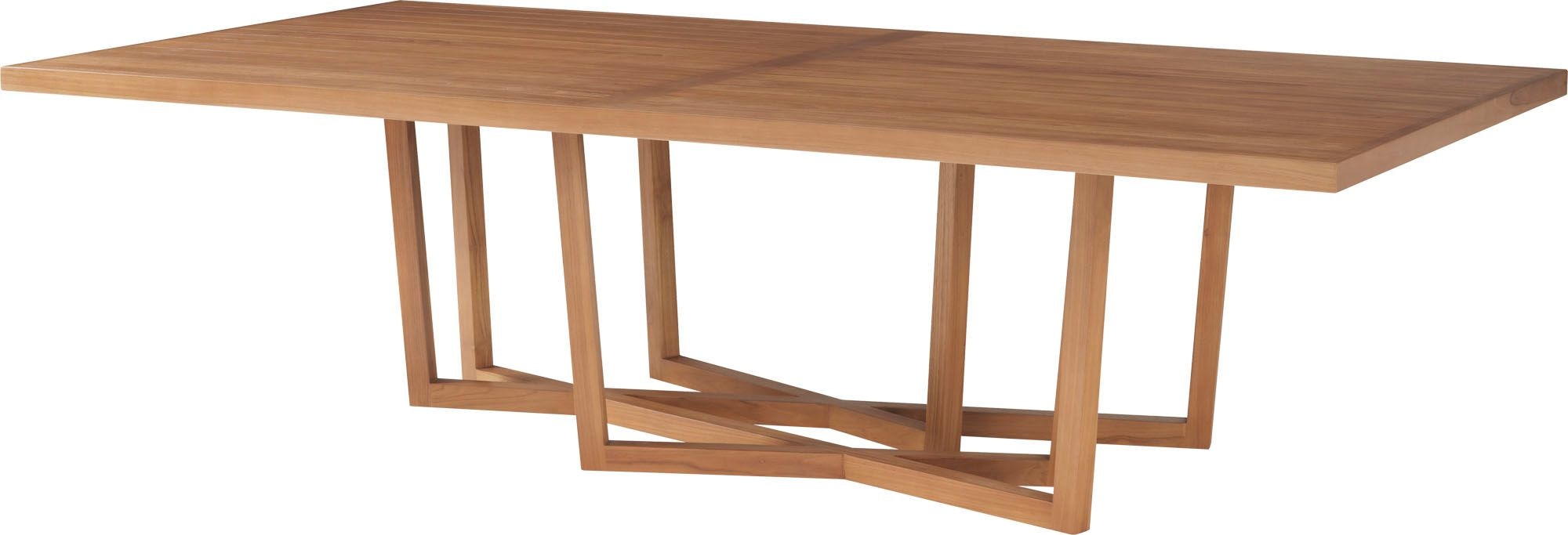McGuire Furniture Cutter Rectangle Dining Table - Wood Top MCO3634