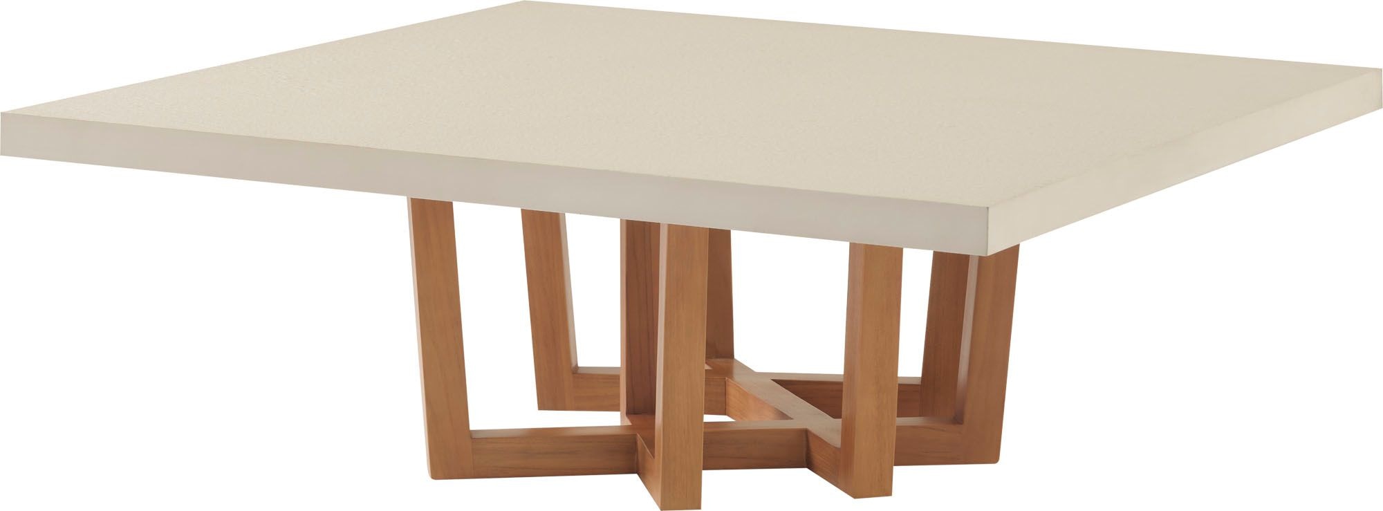 McGuire Furniture Cutter Square Cocktail Table - Stone Top MCO3664