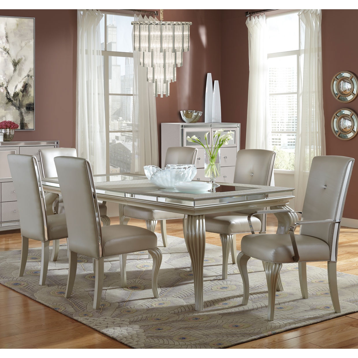 michael amini dining table set