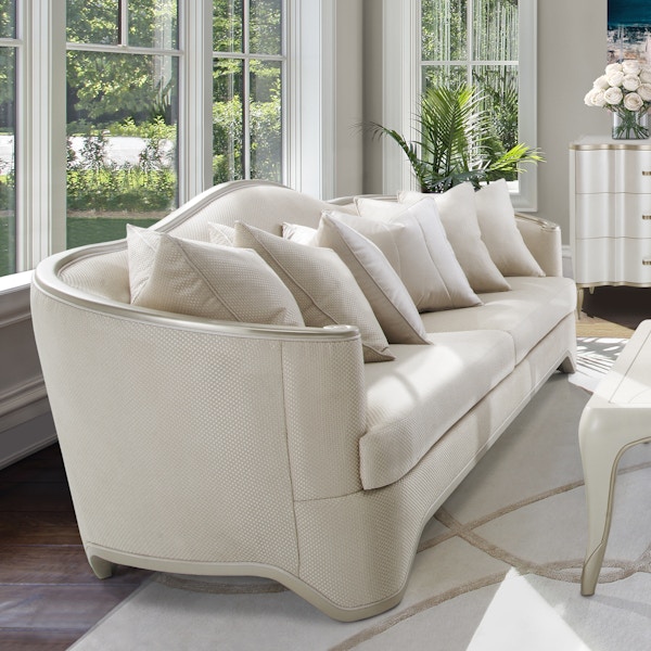 Aico Furniture NC9004816-CHPGN-124 Living Room Sofa Light Champagne