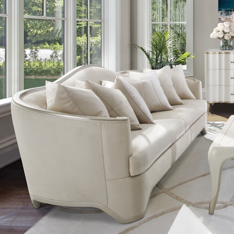 Aico Furniture NC9004816-CHPGN-124 Living Room Champagne Light Sofa