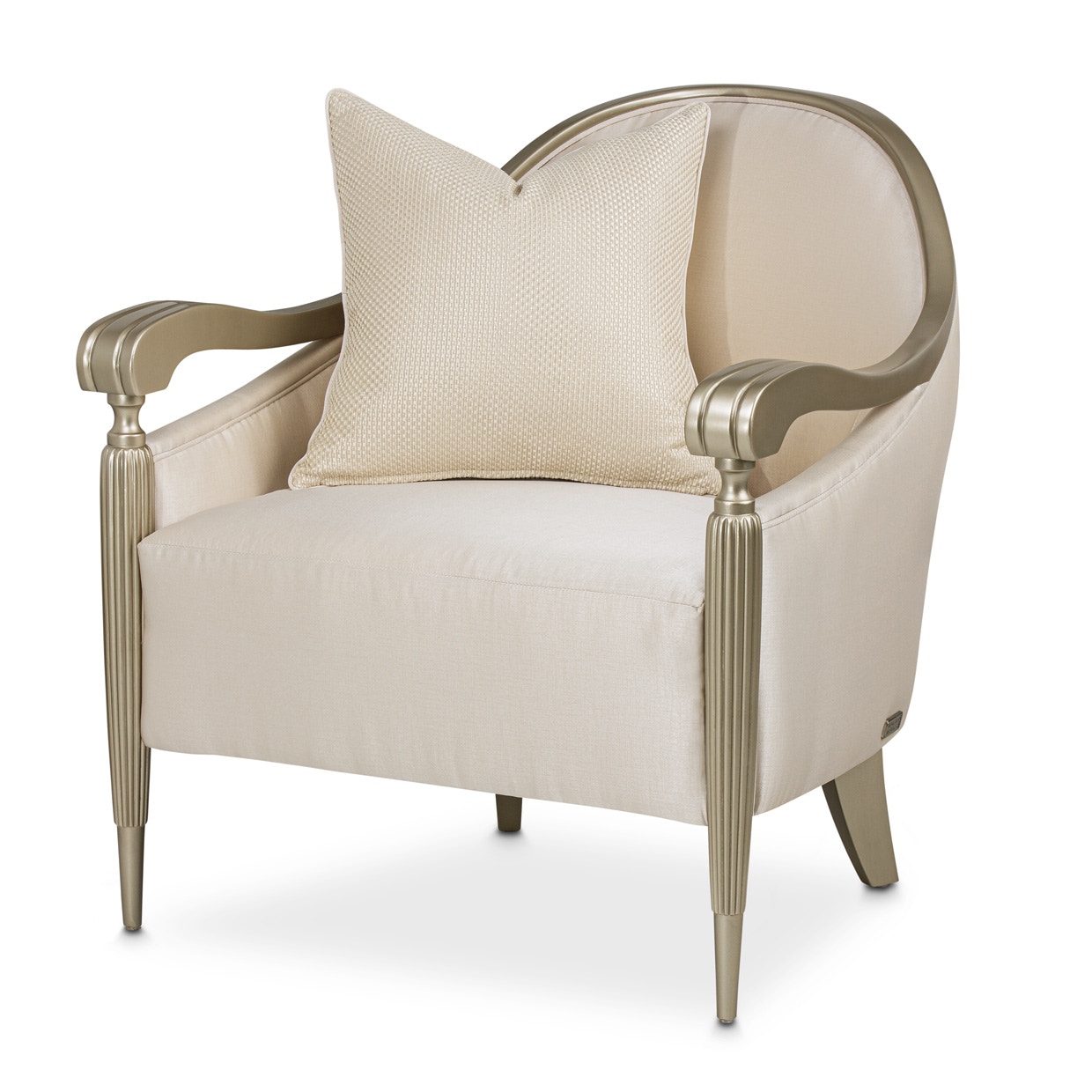 Champagne color outlet accent chair