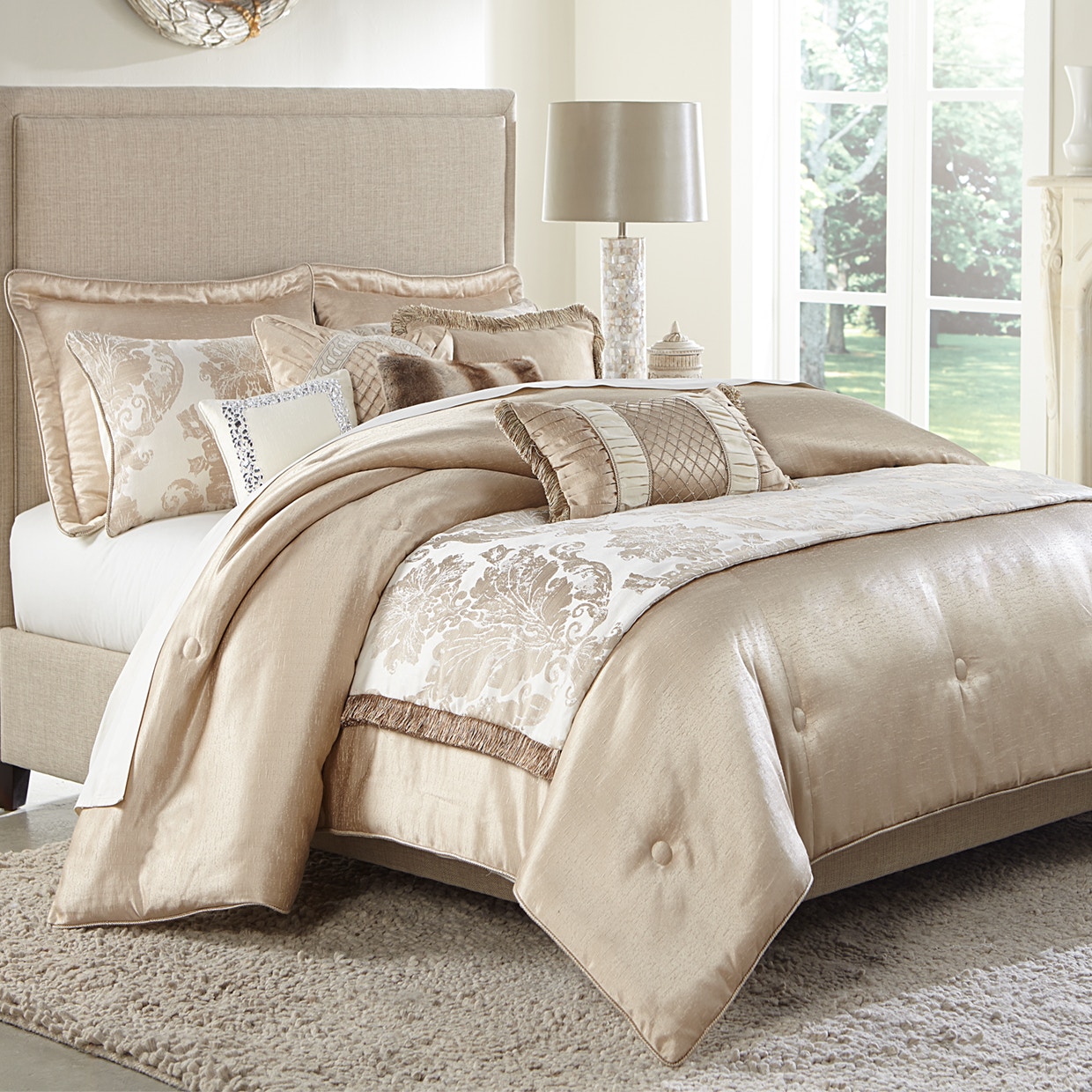 Ensemble De Couette AICO Tricia Queen – Coloris Spa – Neuf Sous Emballage